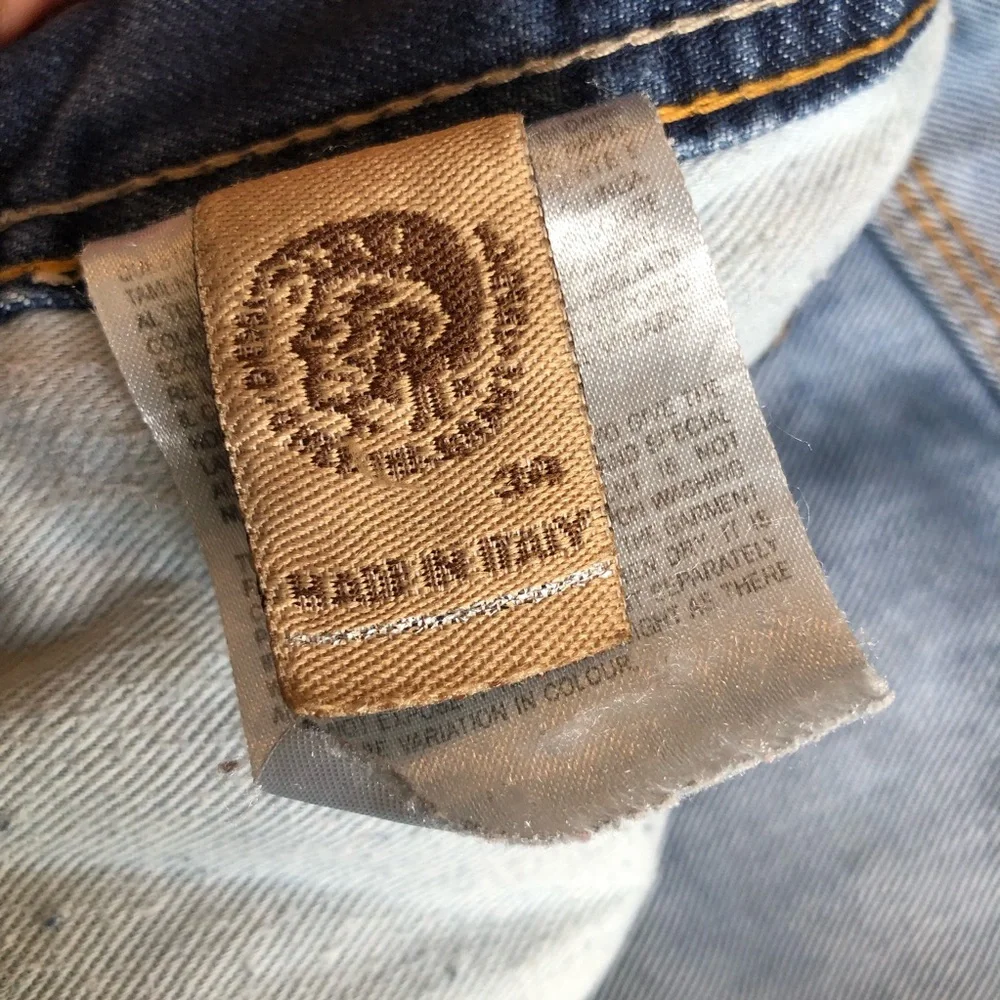 Diesel Industry Blue Jeans Denim Pants Men's Size W34/L34 Classic Straight-Leg